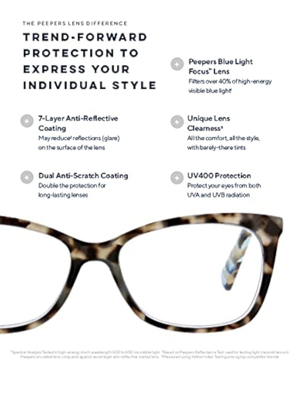 Peepers Tortoiseshell Blue Light Glasses, Brown - Picture 7 of 10